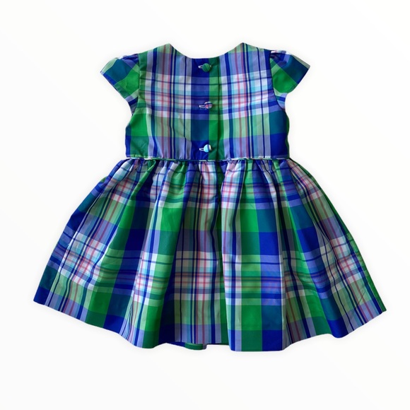 RALPH LAUREN Tafetta Tartan plaid infant dress NWT - Picture 2 of 5